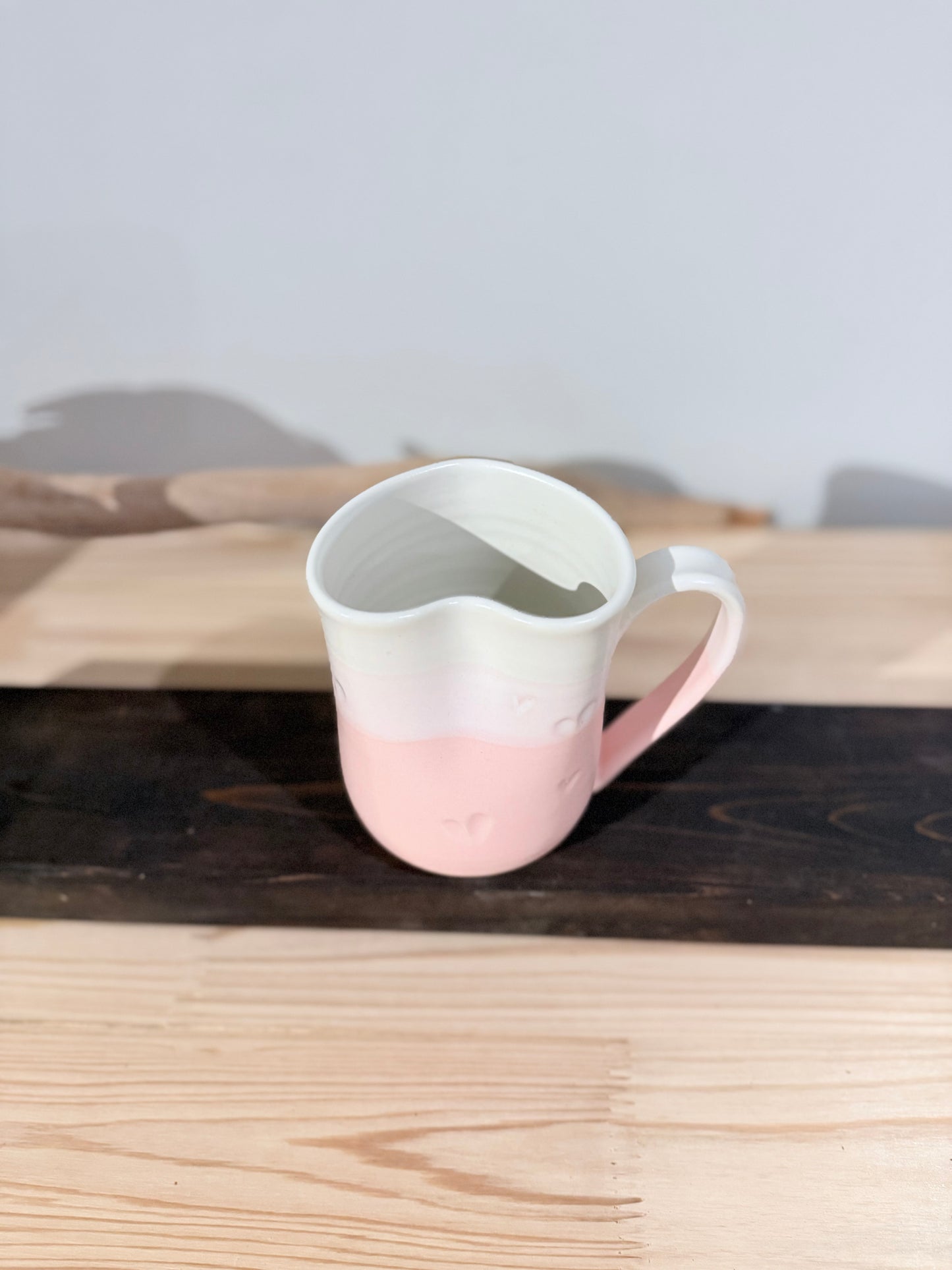 Heart Mug Pink (Left-handed)