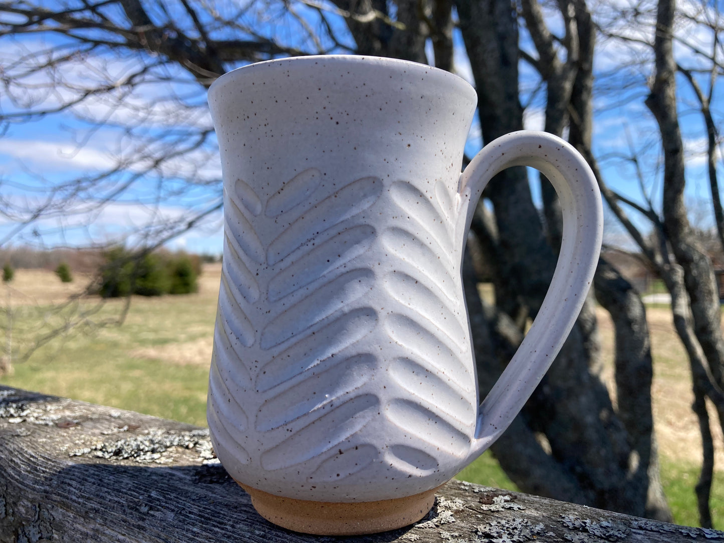 Carved Mug /monstera