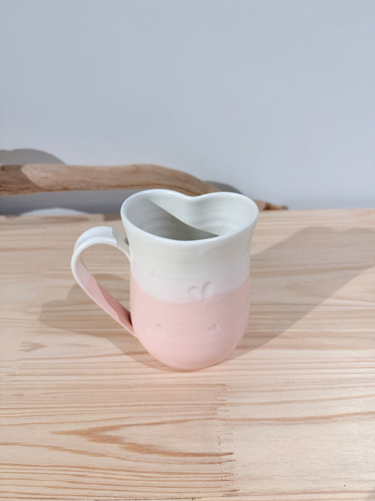 Heart Mug/ Light pink (Left-handed)