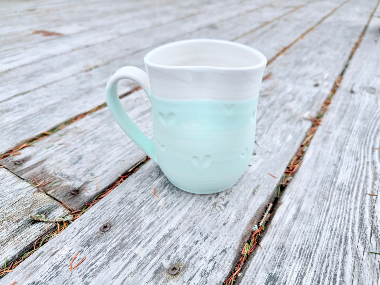 Heart Mug Aqua (Right-handed)