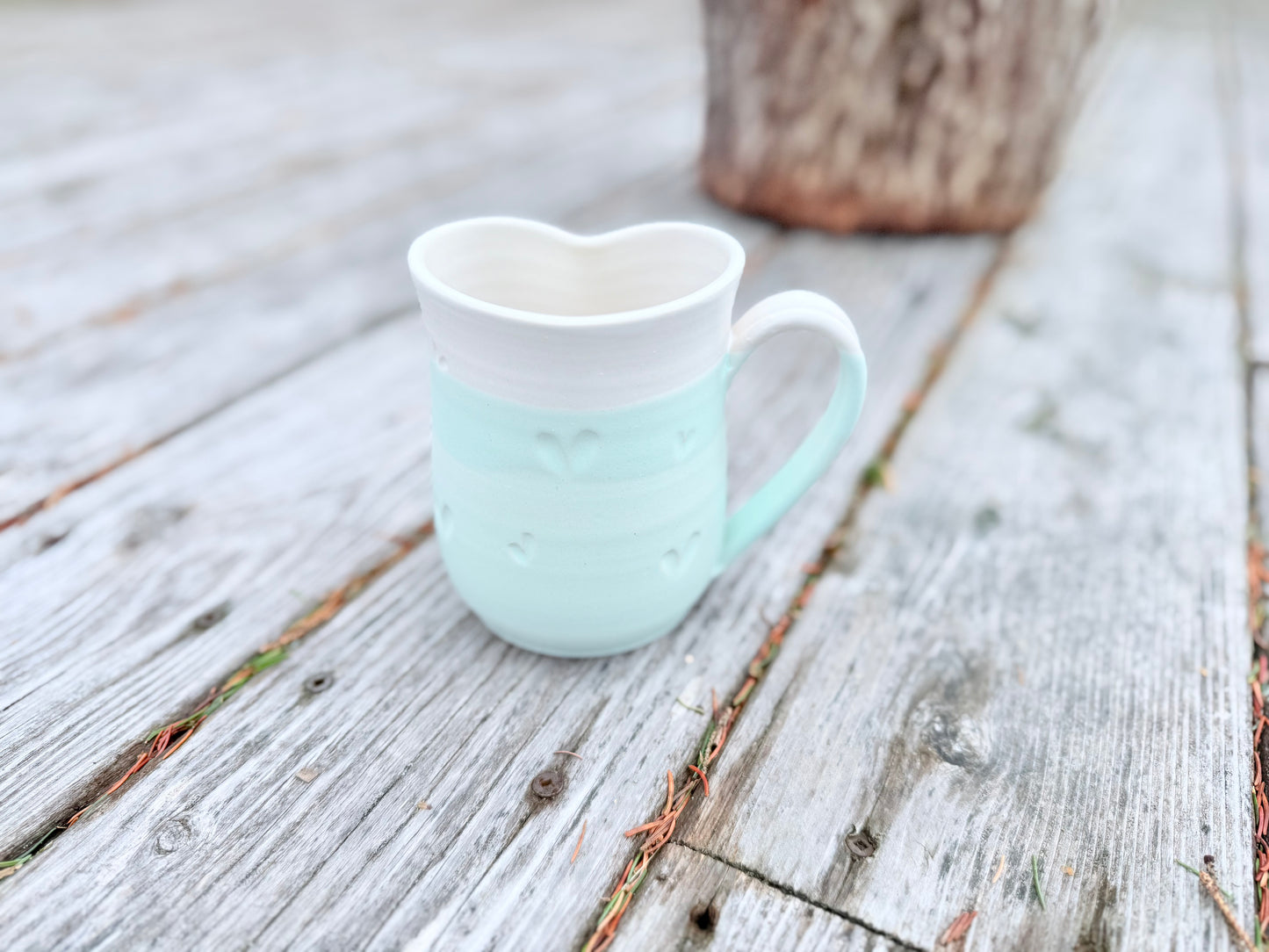 Heart Mug Aqua (Right-handed)