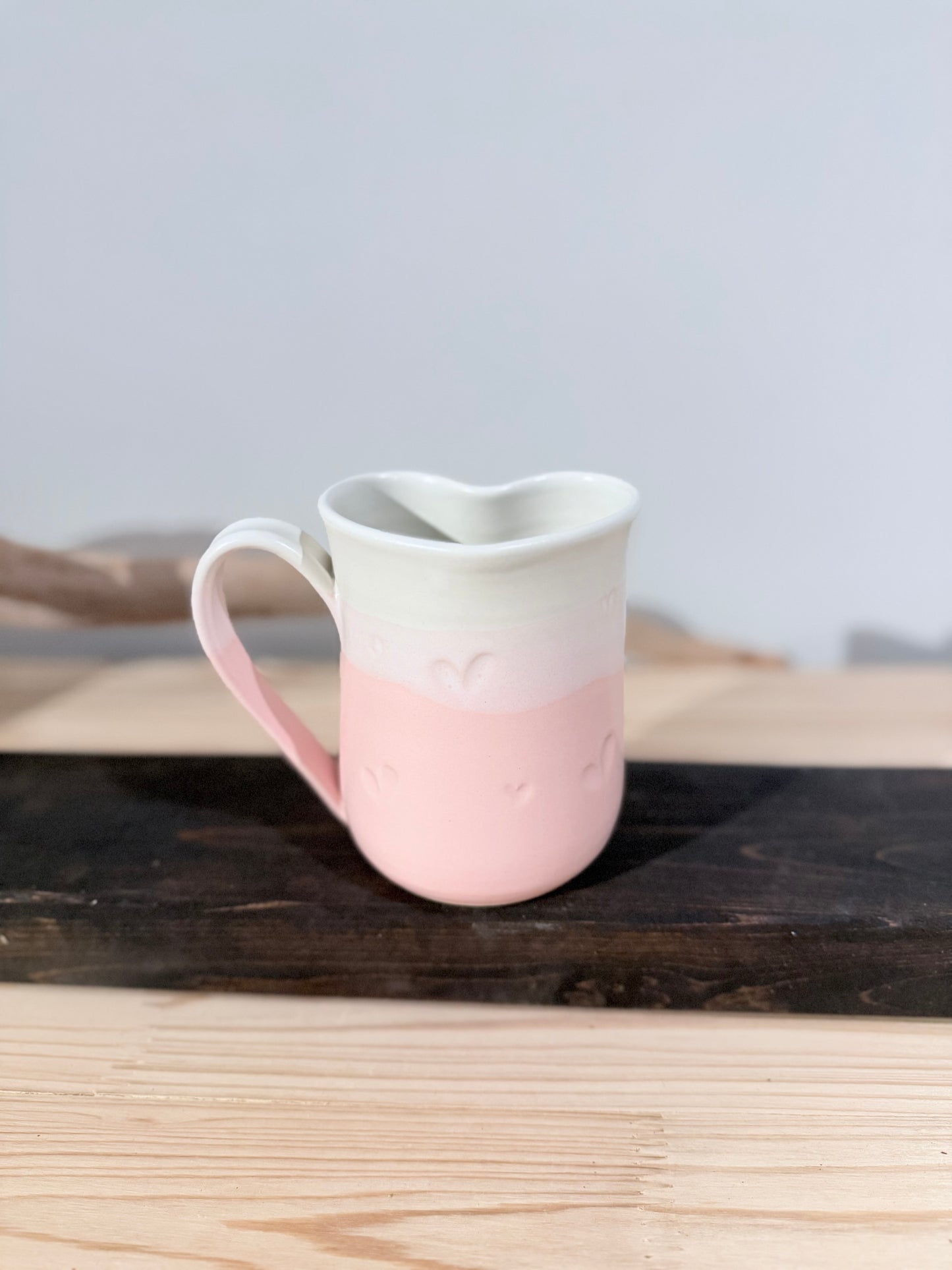 Heart Mug Pink (Left-handed)