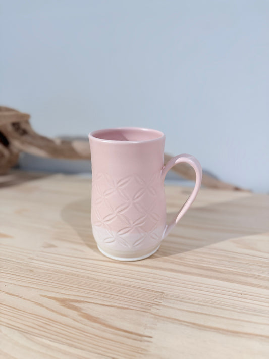 Carved Mug/ Light pink/ Shippo