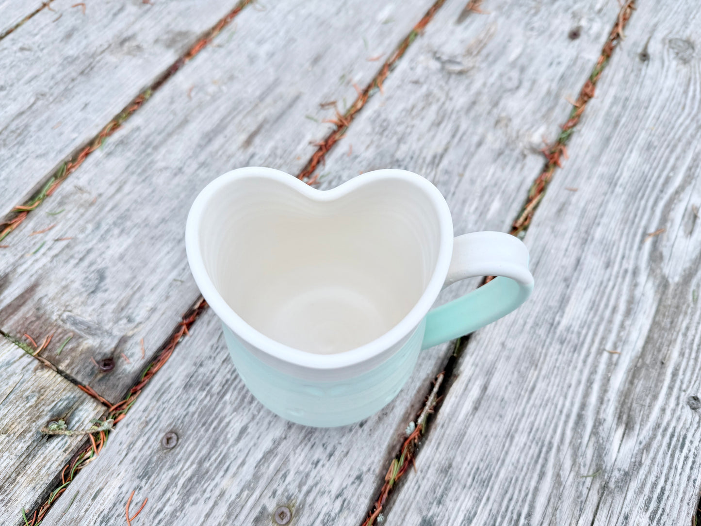 Heart Mug Aqua (Right-handed)