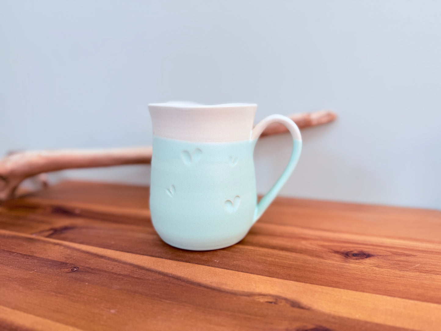 Heart Mug Aqua (Right-handed)