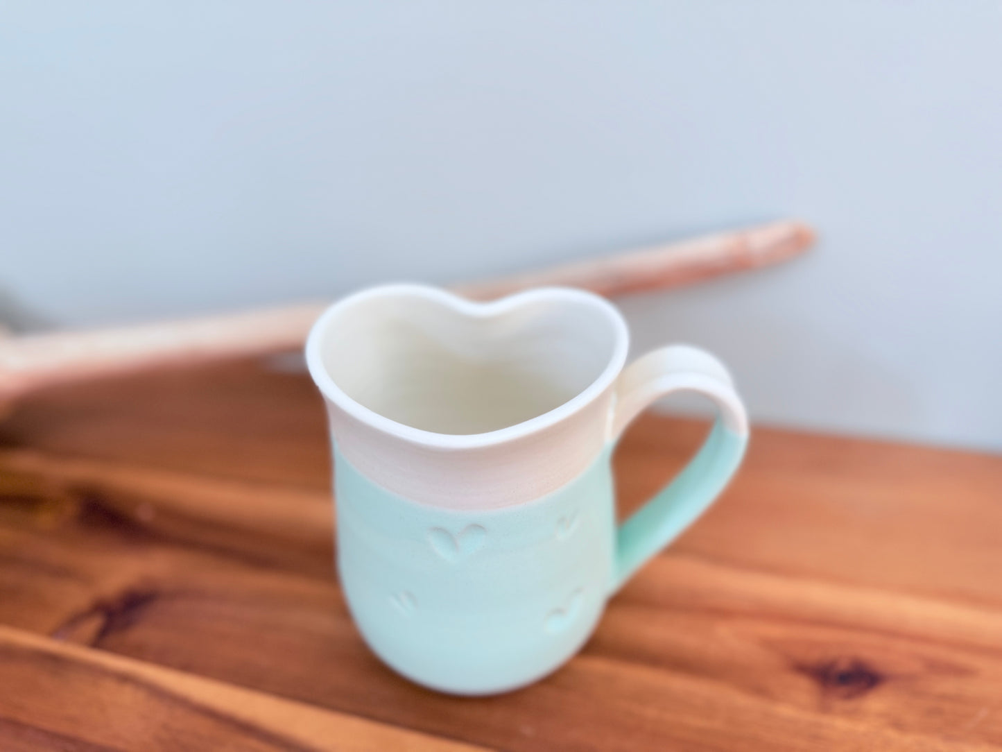 Heart Mug Aqua (Right-handed)