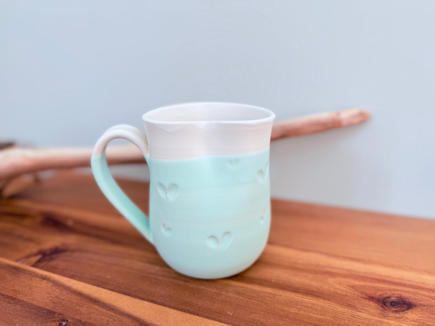 Heart Mug Aqua (Right-handed)