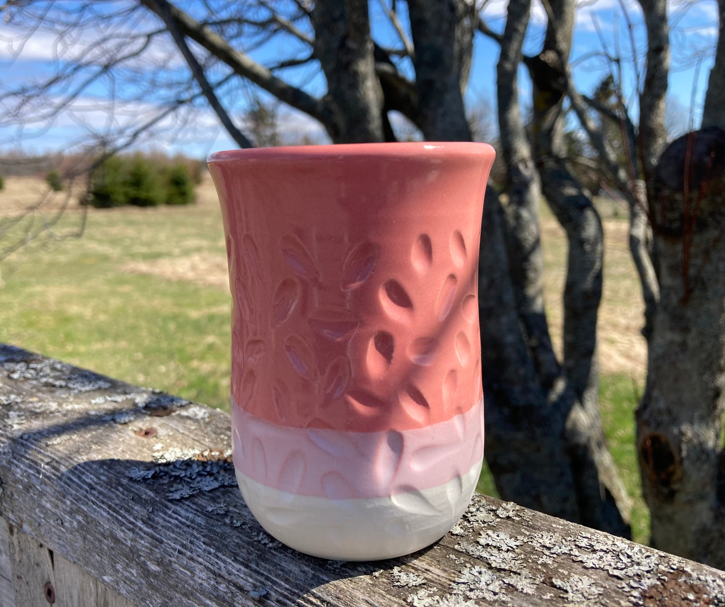 Carved Cup Pink