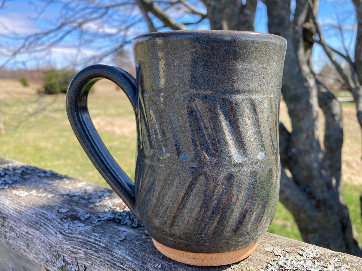 Carved Mug Blue