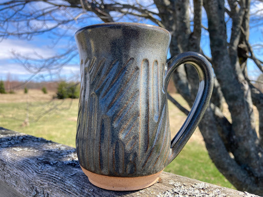 Carved Mug Blue